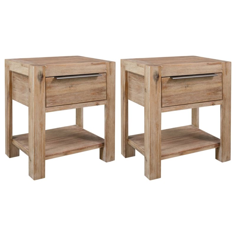 Comodino Tavolino in legno con cassetto 